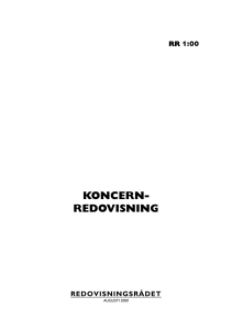 Redovisningsrådets rekommendation RR 1:00