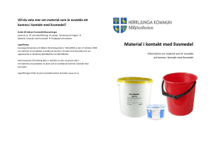 Vill du veta mer om material som är avsedda att komma i kontakt