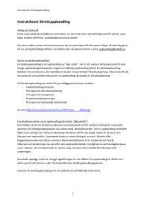 Instruktioner Direktupphandling