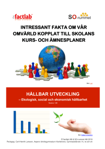 Hållbar utveckling - ekologisk, social och ekonomisk - SO