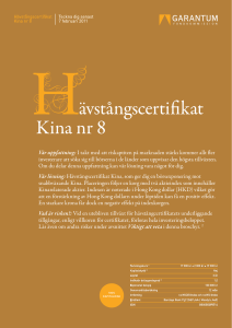 ävstångscertifikat Kina nr 8