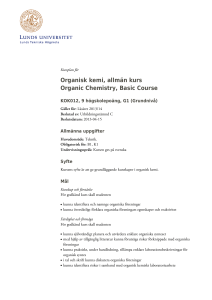 Kursplan 2013/14 KOK012
