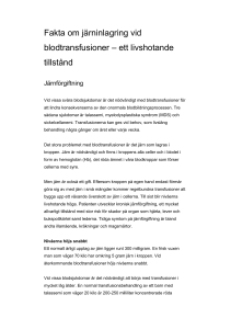 Fakta om järninlagring vid blodtransfusioner – ett