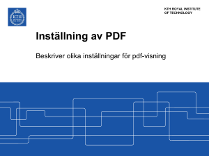 PDF-inställningar