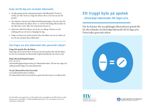 Folder för patienter - Informationsmaterial om det generiska utbytet