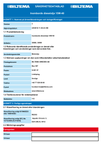 SÄKERHETSDATABLAD Inombords dieselolja 15W-40