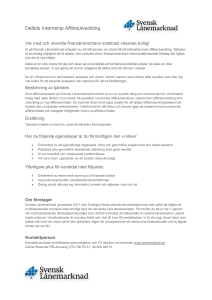 Deltids Internship Affärsutveckling