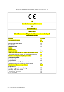 CE-deklaration ballast 2 exempel bärlager