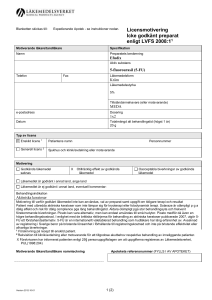 Licensmotivering Icke godkänt preparat