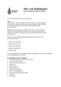Mat- och måltidspolicy