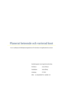 Planerat beteende och varierad kost
