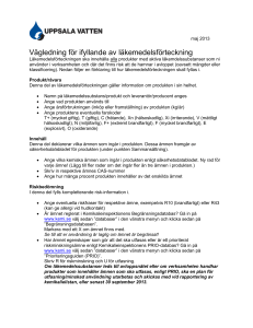Vägledning för ifyllande av kemikalieförteckning