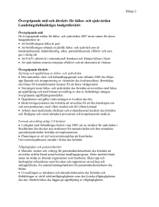 Övergripande mål och direktiv