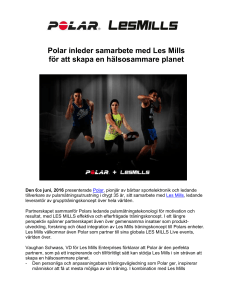Polar inleder samarbete med Les Mills för att skapa