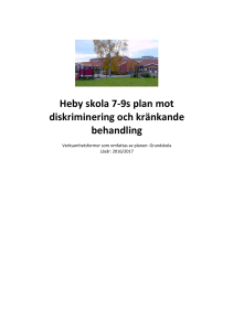 Heby skola 7-9s plan mot diskriminering och kränkande behandling