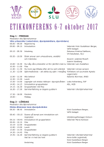 ETIKKONFERENS 6-7 oktober 2017