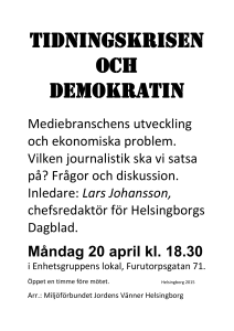 Tidningskrisen och demokratin