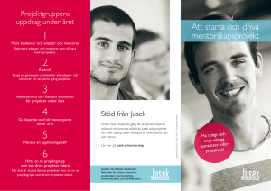 Att starta och driva mentorskaps projekt
