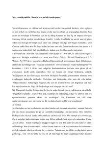 Segt paradigmskifte: Darwin och socialvetenskaperna Satoshi
