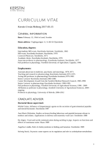 curriculum vitae - Kerstin Uvnäs Moberg