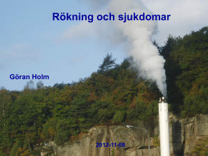 Rökning och sjukdomar 2012-11-08