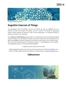 Kognitivt Internet of Things