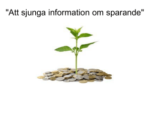 Att sjunga information om sparande
