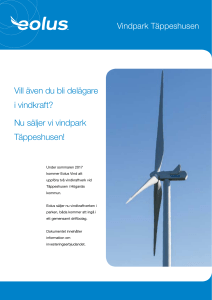 Nu säljer vi vindpark Täppeshusen!