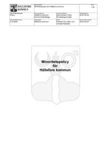 Minoritetspolicy för Hällefors kommun 2015