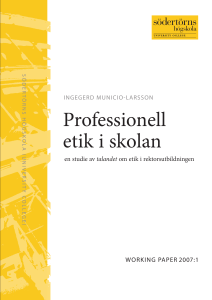 Professionell etik i skolan