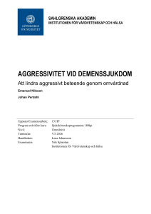 aggressivitet vid demenssjukdom