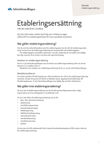 Etableringsersättning