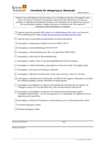 Checklista för delegering av läkemedel