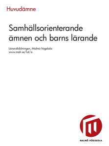 Samhällsorienterande ämnen och barns lärande