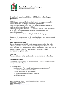 Grundkurs/orienteringsutbildning i KBT inriktad