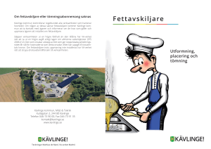 Fettavskiljare - Kävlinge kommun