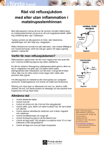 Råd vid refluxsjukdom med eller utan