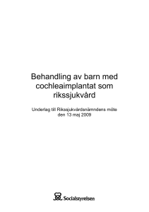 Behandling av barn med cochleaimplantat som