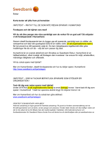 Korta texter att lyfta fram på hemsidan /INFOTEXT – RIKTAT TILL DE