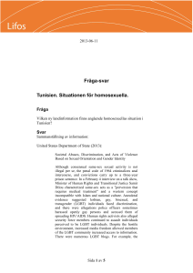 Fråga-svar Tunisien. Situationen för homosexuella.