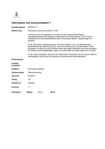 Information och kommunikation 1