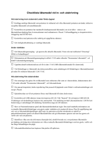 Checklista läkemedel vid in