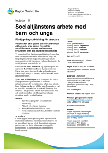 Socialtjänstens arbete med barn och unga