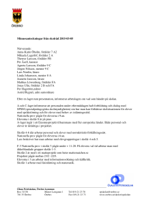 Minnesanteckningar från skolråd 2015-03-05