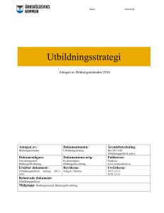Utbildningsstrategi - Örnsköldsviks kommun