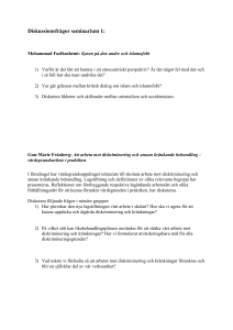 Diskussionsfrågor seminarium 1:
