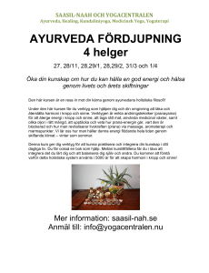 SAASIL-NAAH OCH YOGACENTRALEN Ayurveda, Healing