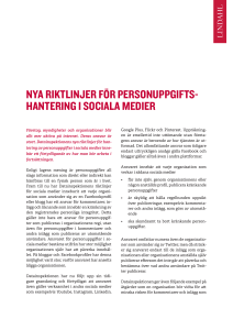 nya riktlinjer för personuppgifts