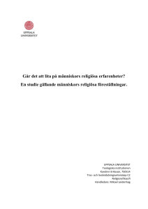 Går det att lita på människors religiösa erfarenheter?