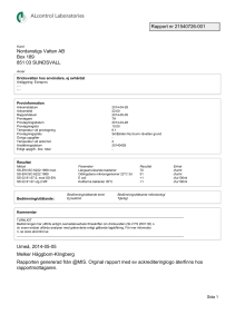 Rapport nr 21540726-001 Nordanstigs Vatten AB
